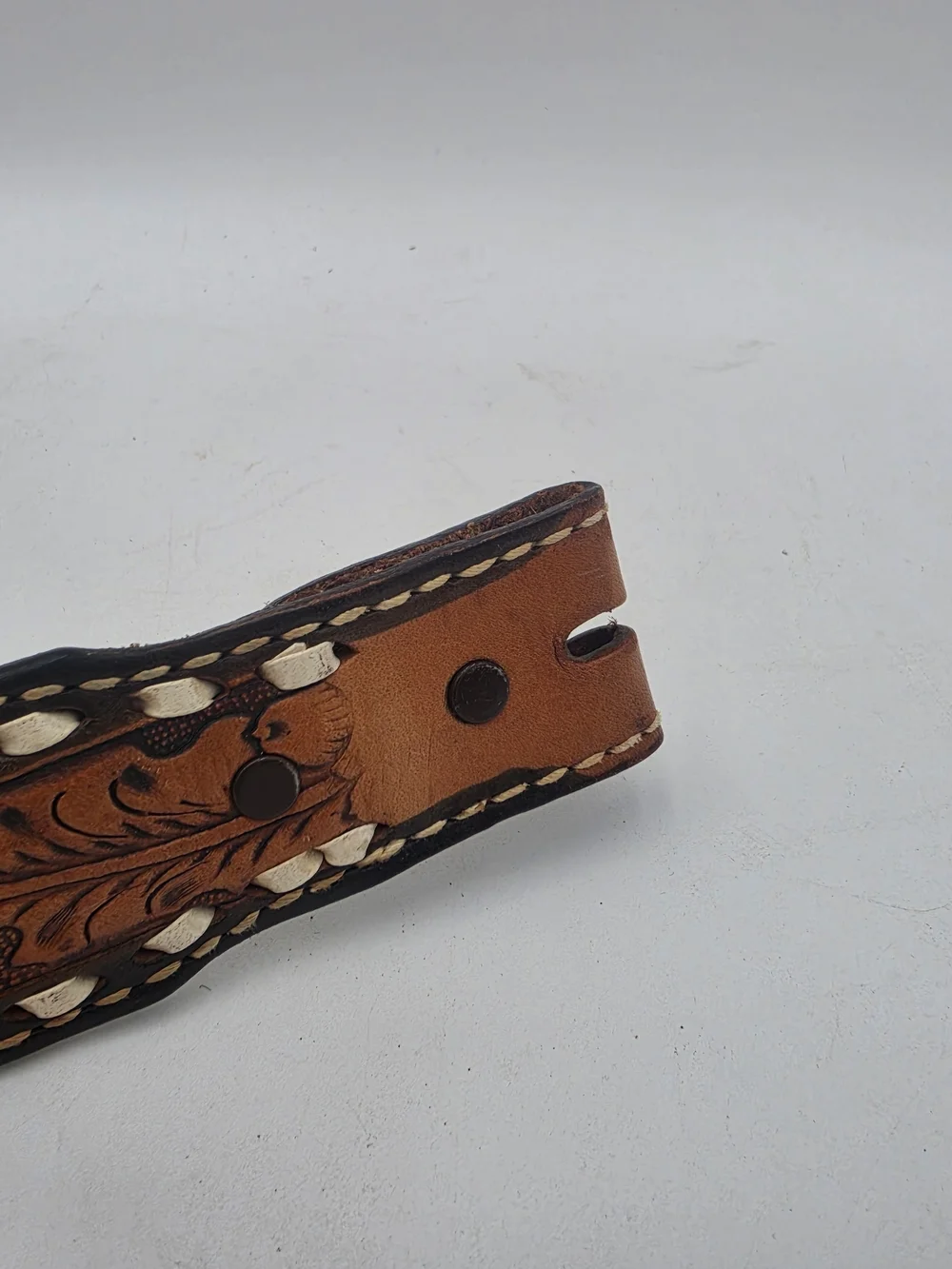 Tooled Leather Belt – 45